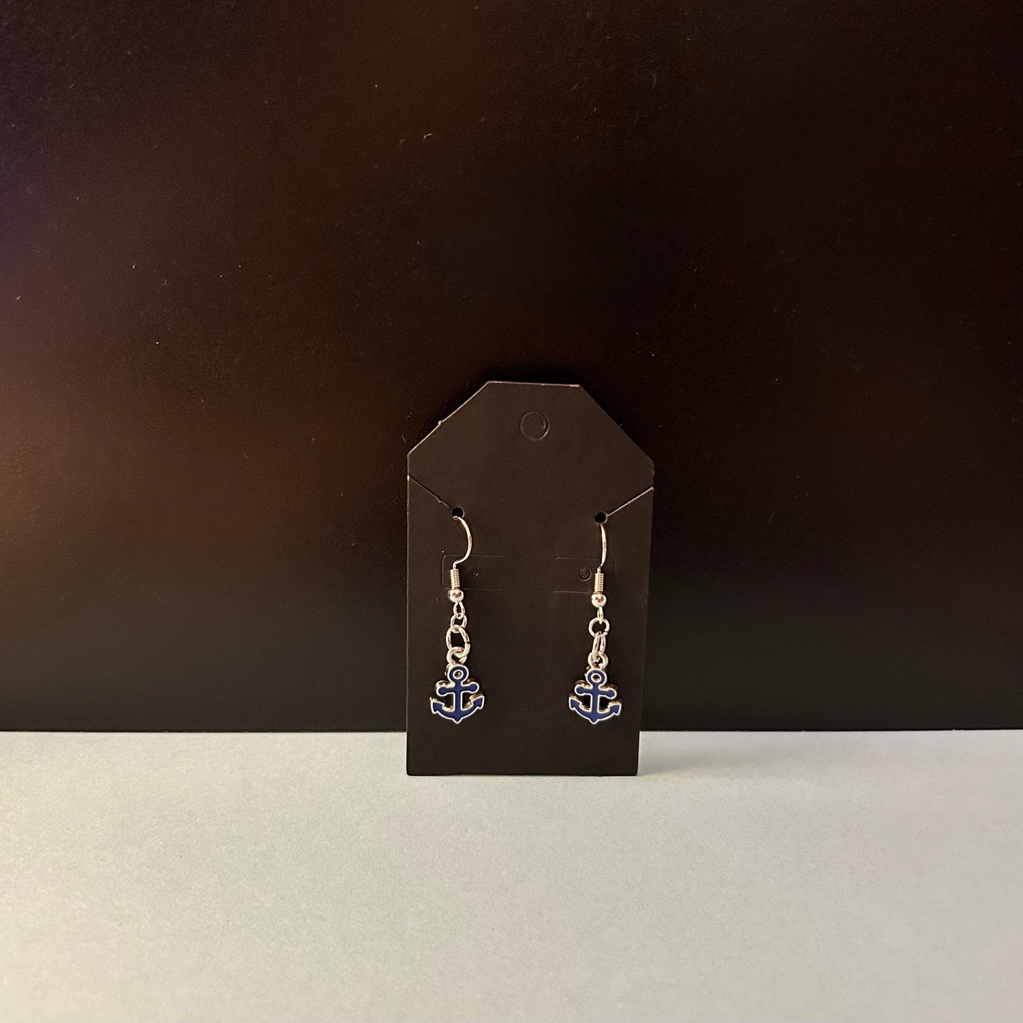Blue Anchor Bracelet and Earring Set