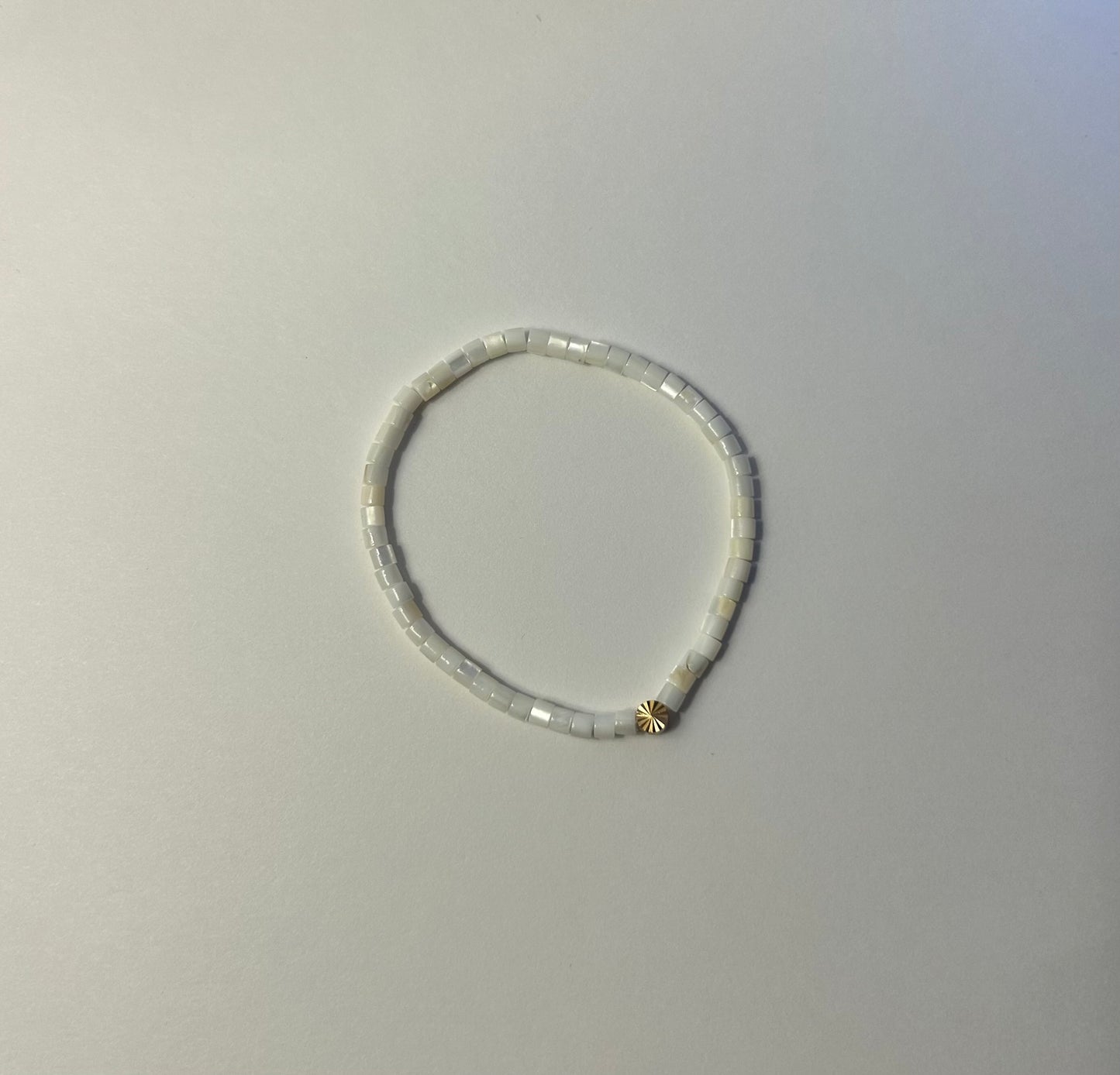 White Shell Bead Bracelet