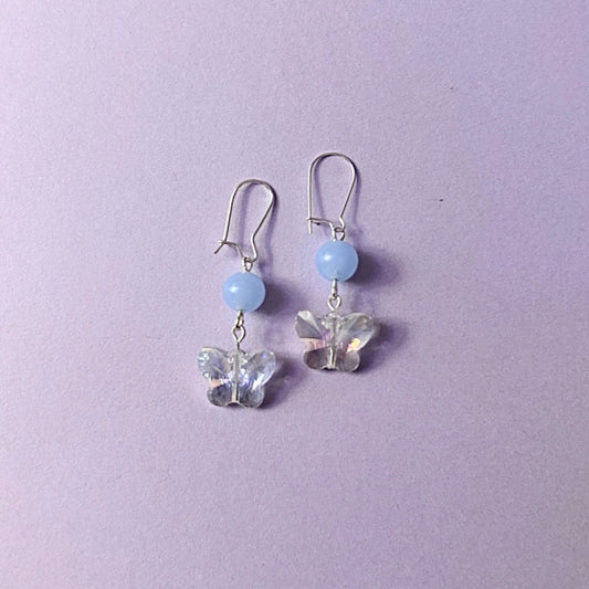 Bitty Blue Butterfly Earrings
