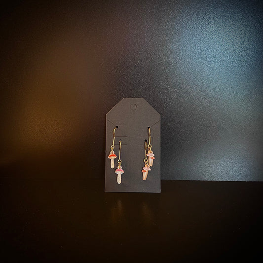 Bitty Mushroom Earring Set