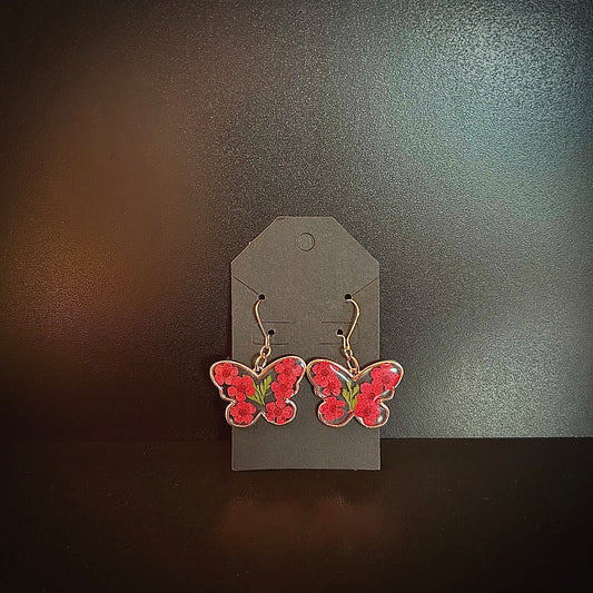 Flower Butterfly Earrings