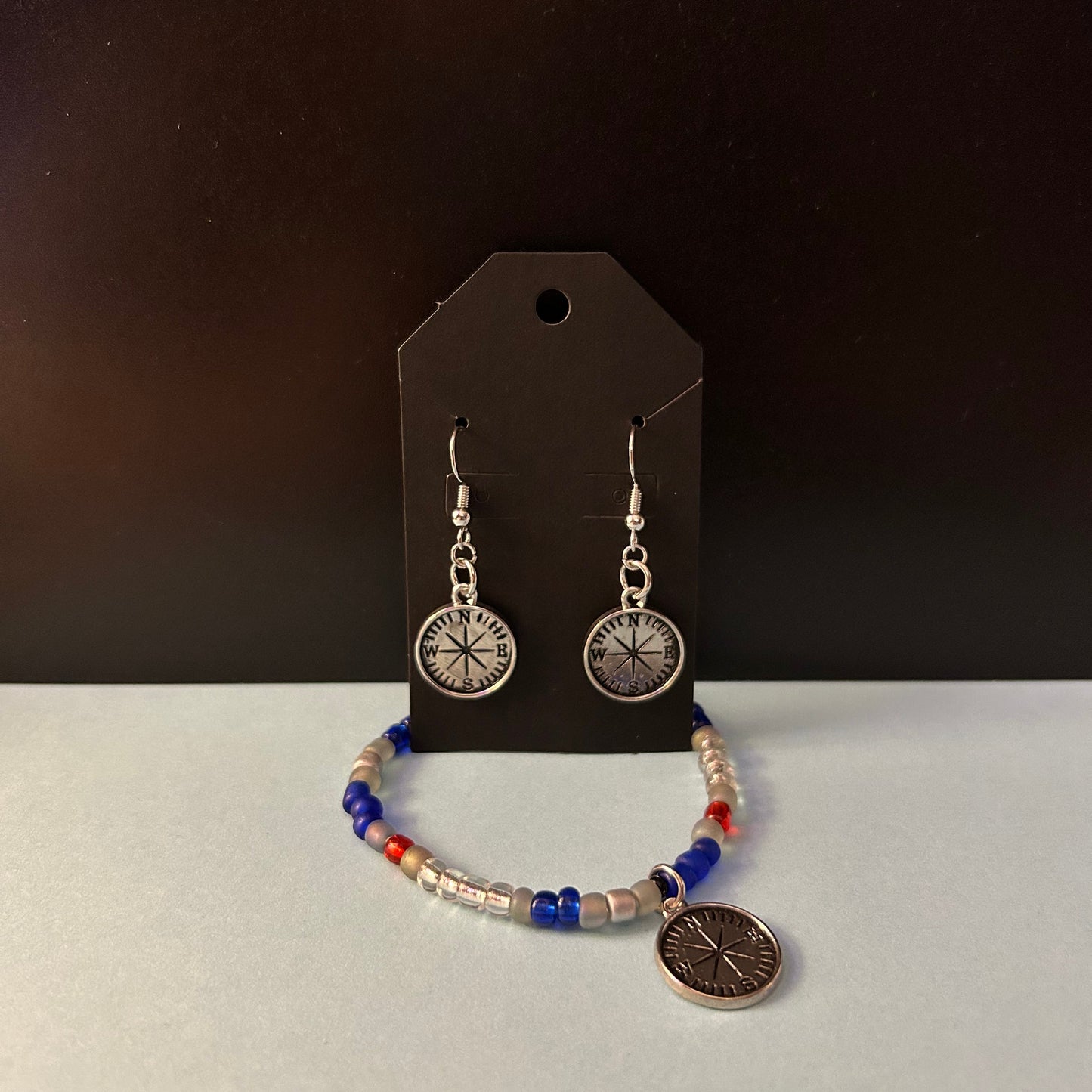 Compass Bracelet and Earring Set