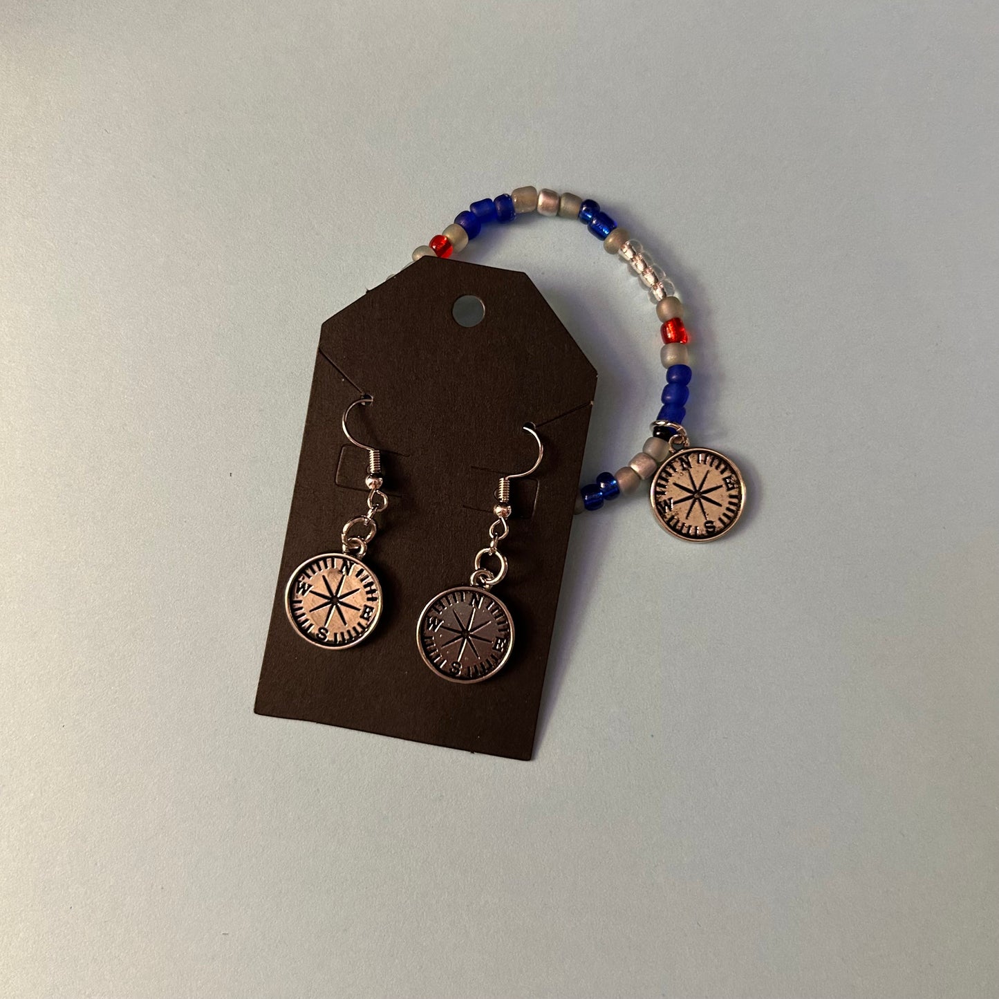 Compass Bracelet and Earring Set
