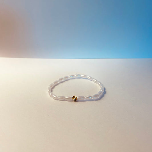 Bitty White and Gold Bracelet