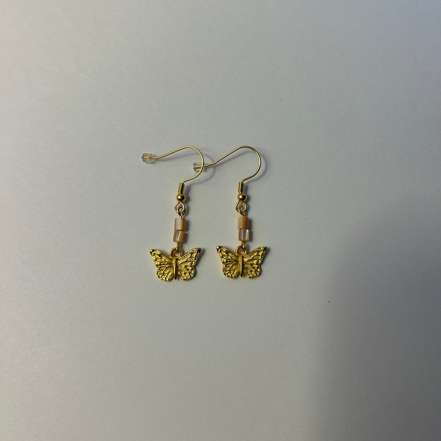 Pink Shell Butterfly Earrings