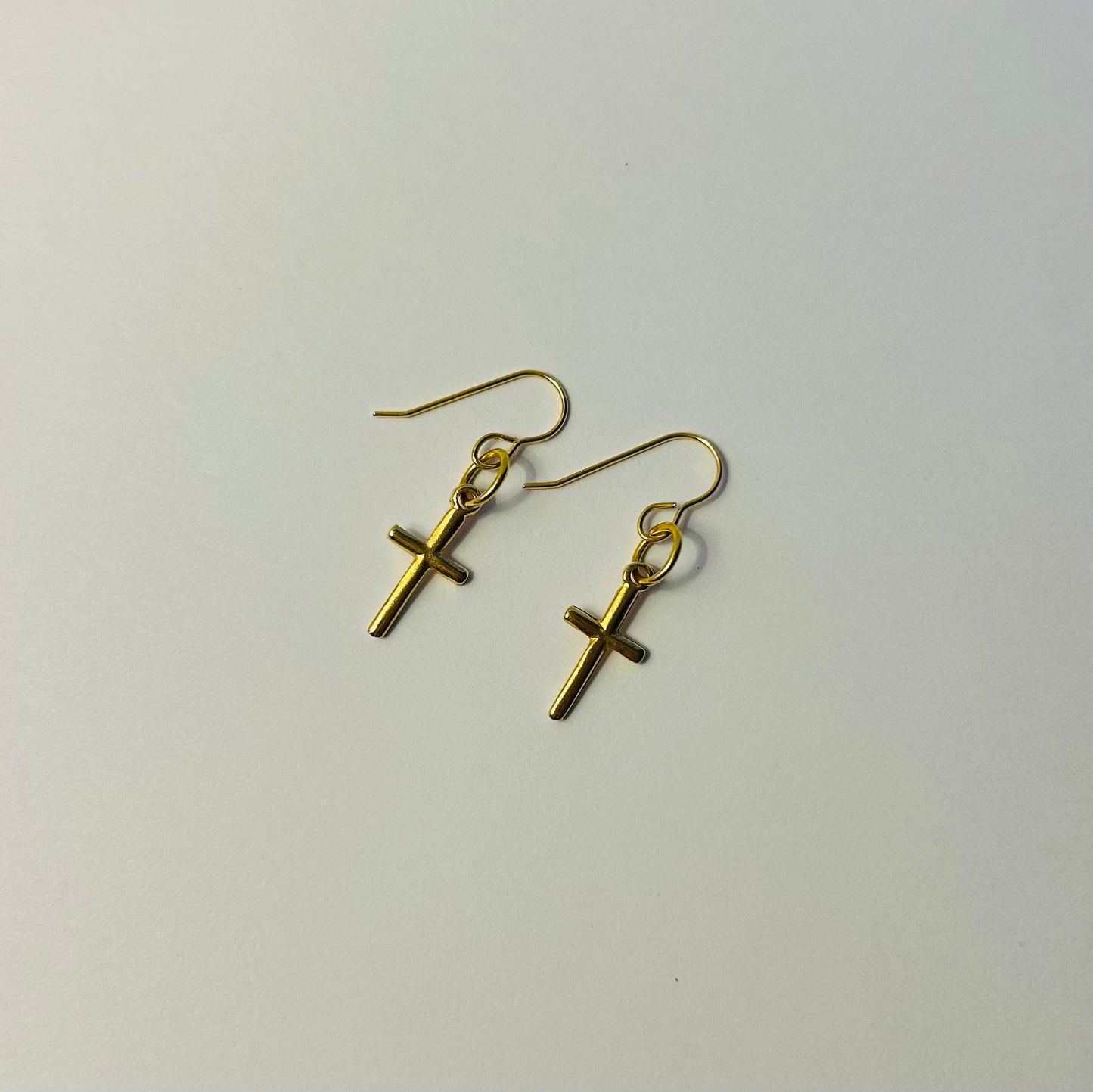 Golden Cross Earrings