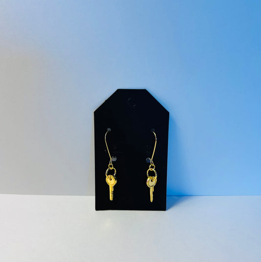 Golden Key Earrings