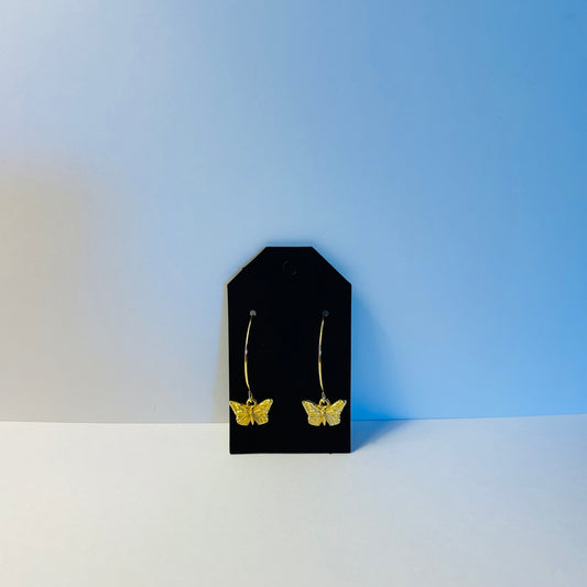 Gold Butterfly Earrings